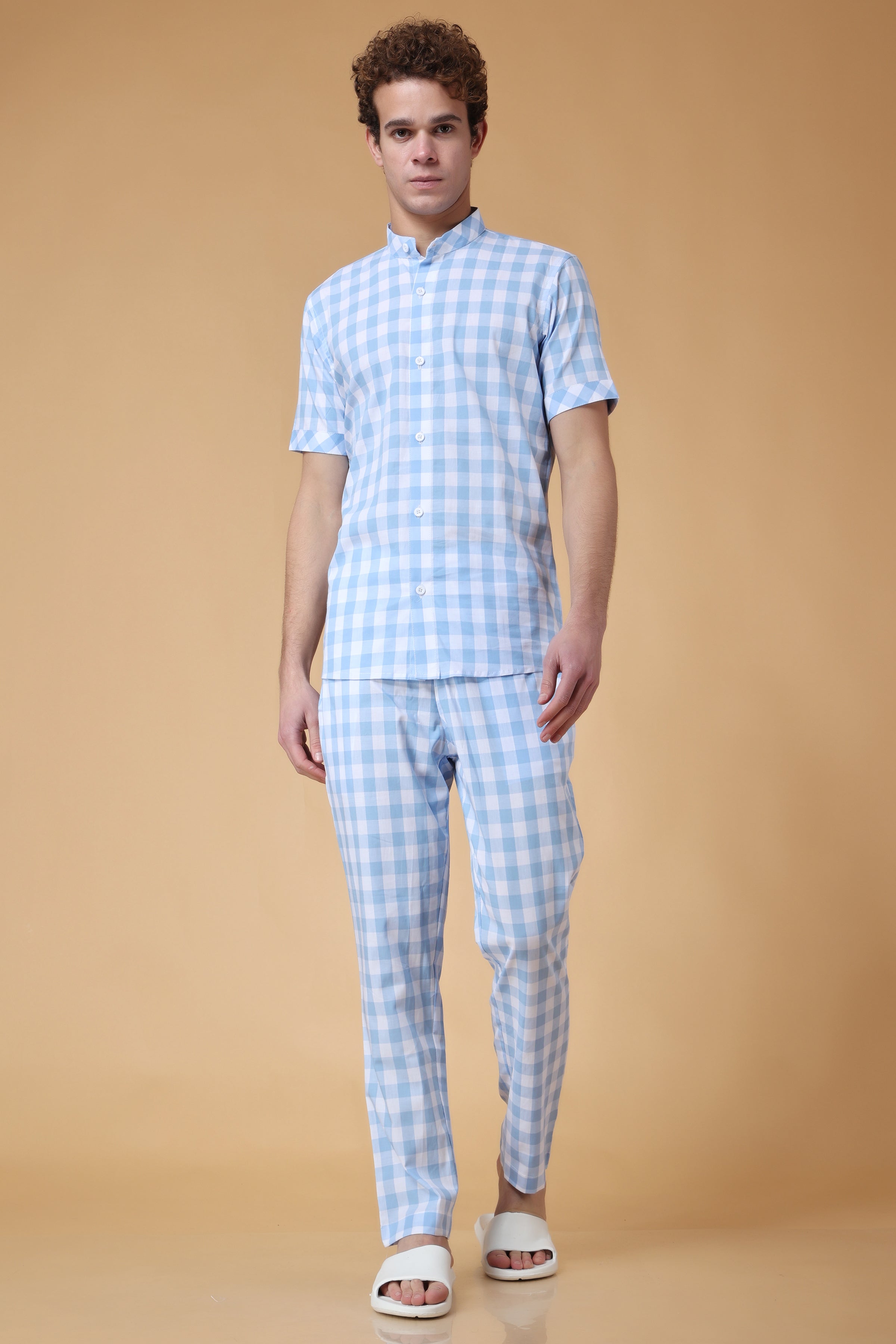 Buy Bushirt Men Blue Printed Night Suit - Night Suits for Men 16298174 |  Myntra